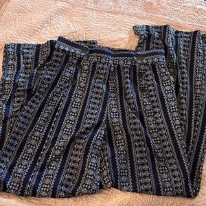 Navy blue flowy pants 1X